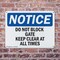 Signmission Do Not Block Gate Keep Clear At All Times, 14 in W x Rectangle, Plastic OS-2PACK-NS-P-1014-L-11080 - alternate 2